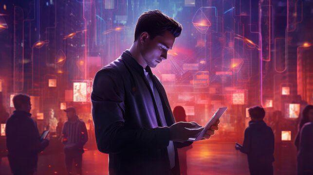 A customer carefully fills out a questionnaire during the KYC process, preparing to verify their financial information.