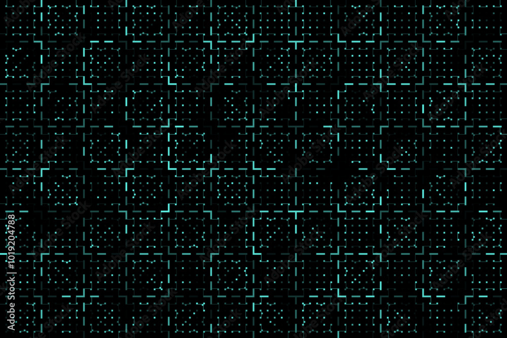 Wall mural turquoise tech coding electronics abstract background