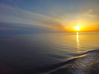 Sunset over the ocean