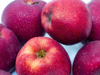 Red apples macro