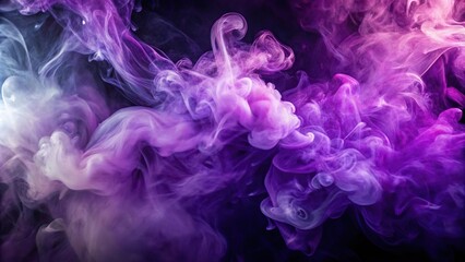 Fototapeta premium Abstract background with swirling violet purple smoke