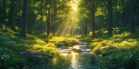 Fototapeta premium Sunlight Through The Trees