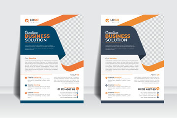 Obraz premium A4 print template, Business brochure flyer or poster design 