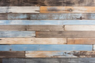 Naklejka premium Light blue old shabby wooden background texture. Painted teal old rustic wooden wall. Abstract texture for furniture, office and home Interior