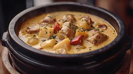 Creamy Potato Stew with Meat