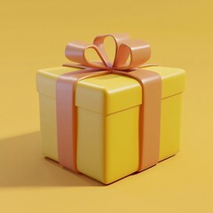 3D Gift Wrap Icon: Festive and Decorative Wrapping Paper Illustration Logo