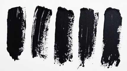 Abstract Black Paint Strokes Creating a Grunge Style Pattern Generative AI