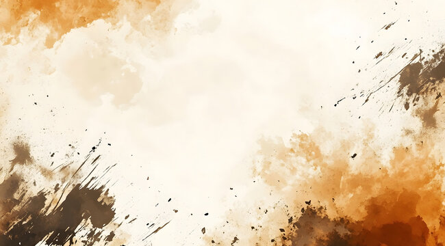 Vector grunge brown and white background with large space for text design, brush strokes in orange tones, vector illustration design, clip art set, vector style, vector graphics design