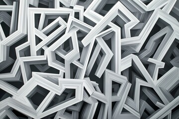 Intricate geometric lines create a vibrant maze of colorful shapes in primary shades, perfect for modern art enthusiasts in a studio setting