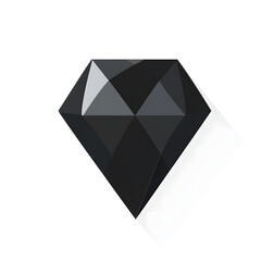Vector icon of a black diamond shape, simple vector design, white background design, flat colors, white outline around the edge of the square shapes design, vector style design