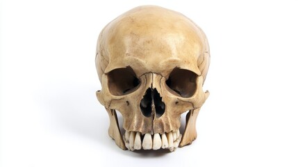 Fototapeta premium Single skull isolated on white background