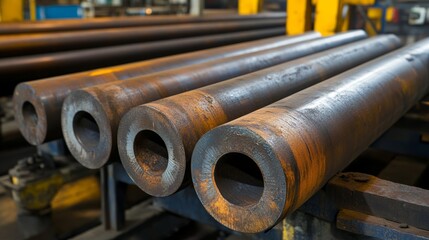 Ultrasonic test to detect imperfection or defect of round bar steel raw material in factory ndt inspection