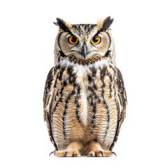 Obraz premium High-Definition Closeup Photo of an Owl Bird in PNG Format with Transparent Background, Showcasing Nature's Wildlife 