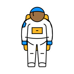 spacesuit space exploration line icon vector. spacesuit space exploration sign. isolated symbol illustration
