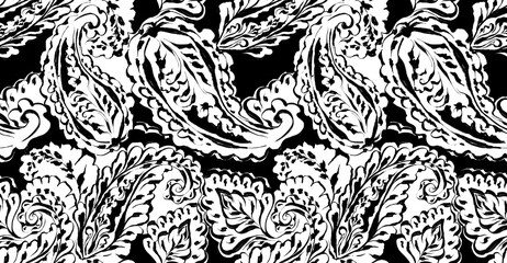 Seamless decorative Paisley pattern. Tribal pattern design. Abstract ethnic pattern.