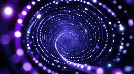 Abstract Purple Light Spiral Motion Background