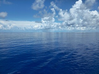 Fototapeta premium Sky and clouds at the middle of Atlantic Ocean