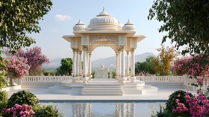 Luxurious Mughal Garden Wedding Suite Designs for Elegant Celebrations – Customizable Options
