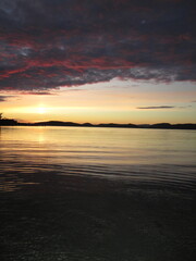 sunset on the beach