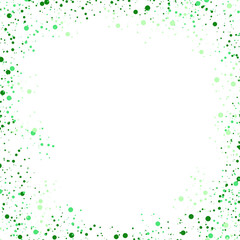 Drops of green ink, splashes of ink, smeared ink on the edges