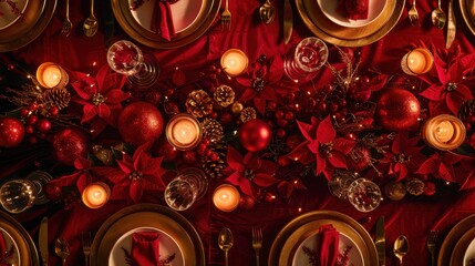 Elegant Festive Table Setup for Holiday Celebrations