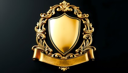 golden shield with wings