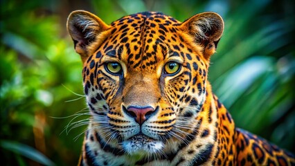 Fototapeta premium Pointed Face of a Unique Animal with Striking Features Against a Natural Background in Nature