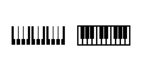 Piano icon on  white background