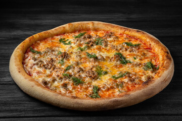 Italian pizza with meat