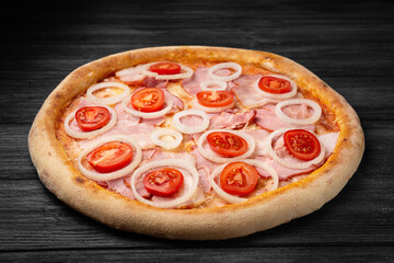 Italian pizza with bacon