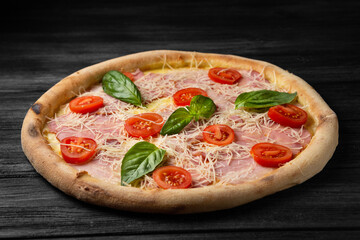 Italian pizza with ham