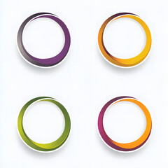 simple circle icons in different colors on a white background design, a simple vector graphic design, perfect for business cards or branding materials design