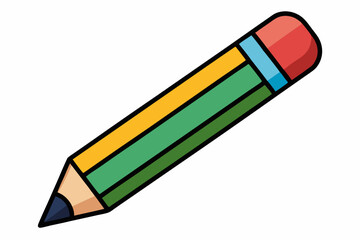 Beautiful pencil vector art illustration