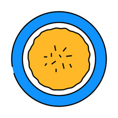 risotto milanese italian cuisine line icon vector. risotto milanese italian cuisine sign. isolated symbol illustration