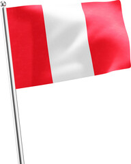 Peru realistic 3d flag render