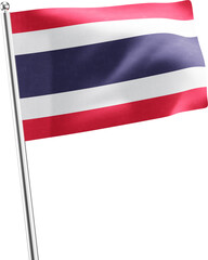 Thailand realistic 3d flag render