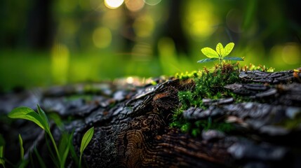 Fototapeta premium Environmental science and sustainability, fieldwork, vibrant colors, photography, green