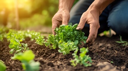 88. A farmer using eco-friendly techniques to grow organic vegetables