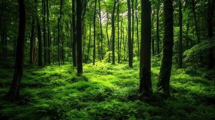 Obraz premium Sunlight Through the Trees