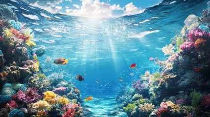Fototapeta premium Underwater Coral Reef Paradise