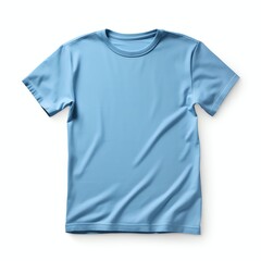 a realistic male tshirt psd mockup, studio light , isolated on white background