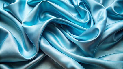 Fototapeta premium Abstract Drapery of Soft Blue Satin with Smooth, Flowing Lines and Subtle Reflections