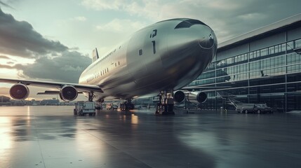 Airplane on a runway