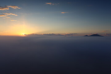 Sea of ​​clouds in late autumn, Inner Mongolia, China