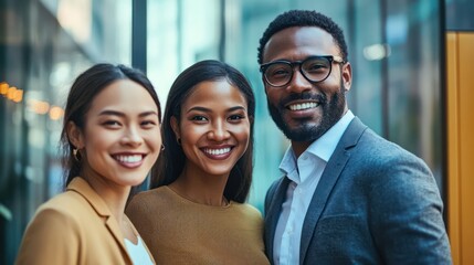 Asian and African American professionals investing in green energy, building wealth while promoting environmental sustainability
