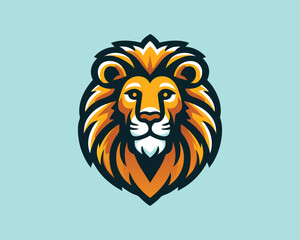 Lion Head Logo Design Vector illustration