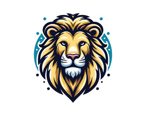 Lion Head Logo Design Vector illustration