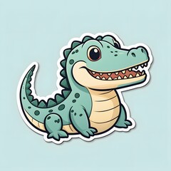 Obraz premium cute crocodile coloring book