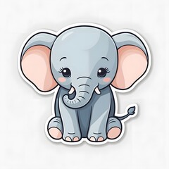 Fototapeta premium cute elephant coloring book
