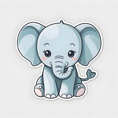 Fototapeta premium cute elephant coloring book